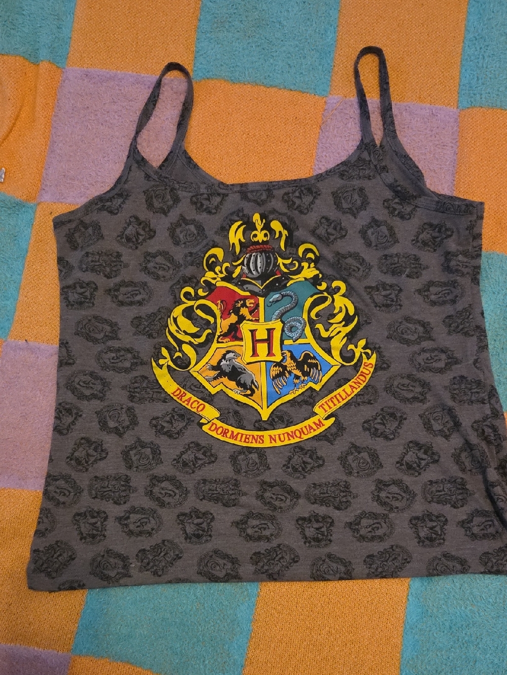 Hogwarts Crest Gray Women's Pajama Tank Top